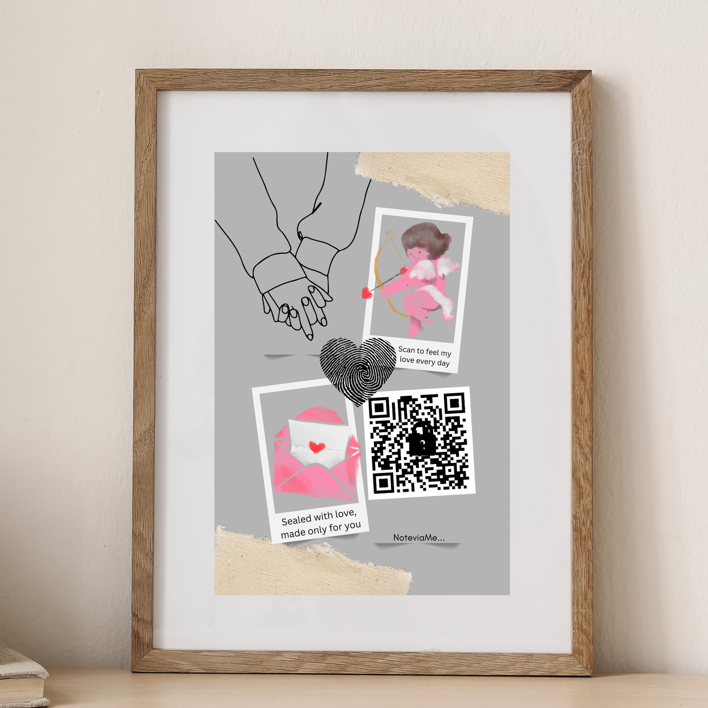 Cupid’s Secret Message – Romantic QR Love Poster | Digital Gift for Her