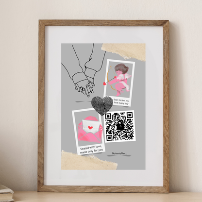 Cupid’s Secret Message – Romantic QR Love Poster | Digital Gift for Her