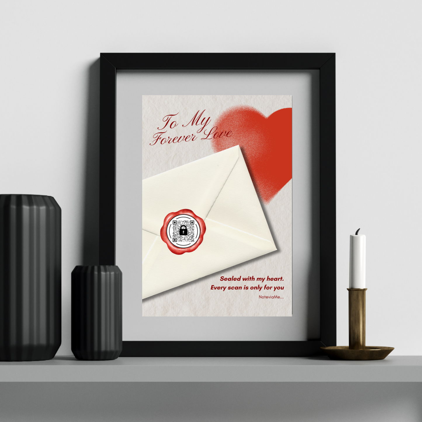 To My Forever Love – Romantic QR Poster for Her | NoteviaMe